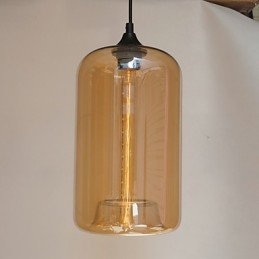 Pendente de design de garrafa 1 luz minimalista pintura de ferro