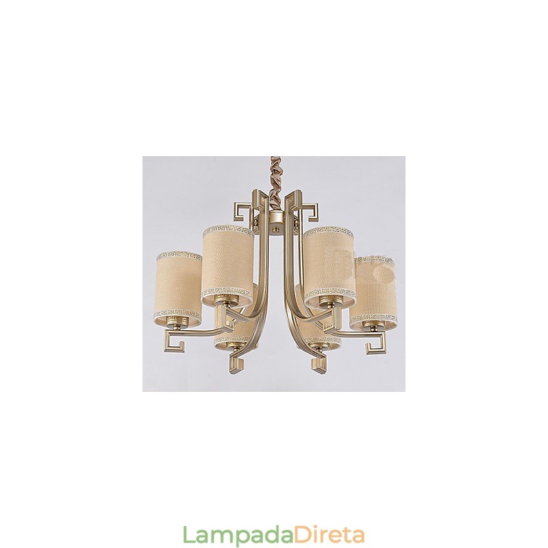 Lustre de estilo chinês Ferro Cobre Imitação Lâmpadas de Ar