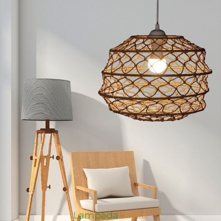 Moderna Pastoral Pendant Light Criativa Rattan Hanging Light Com Abajur Dobrável Moderna Pastoral Pendant Light Criativa Rattan Hanging Light Com Abajur Dobrável