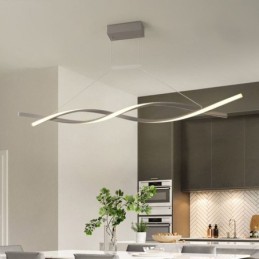 Luminária pendente moderna com design de torção, luminária suspensa para jantar