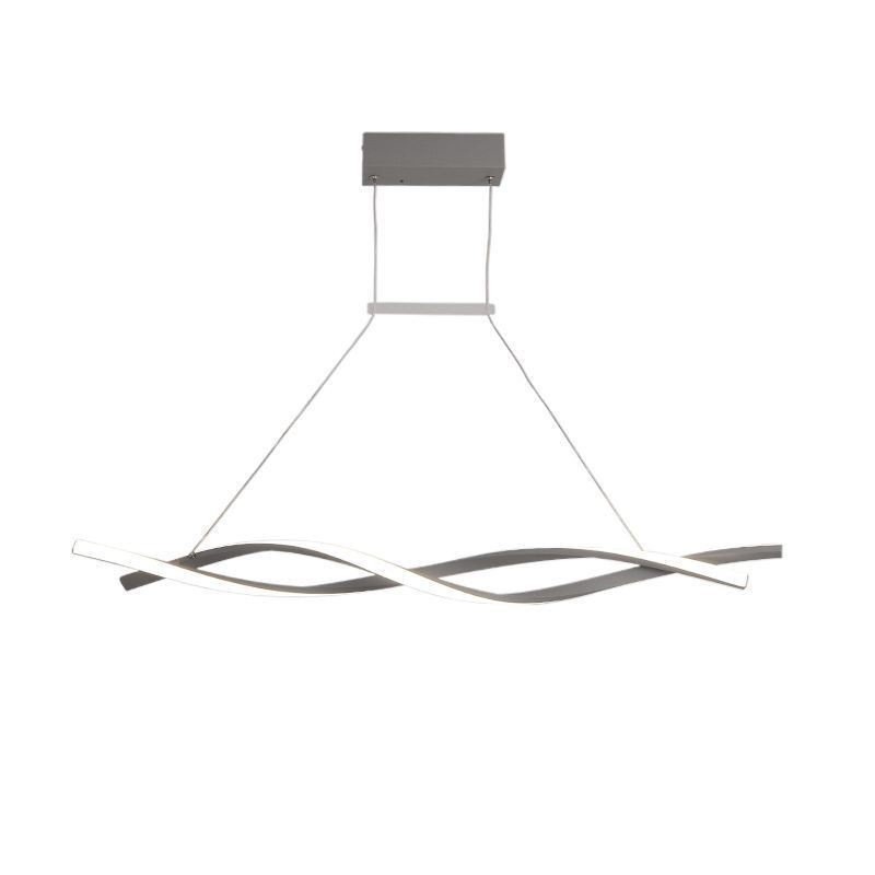 Luminária pendente moderna com design de torção, luminária suspensa para jantar