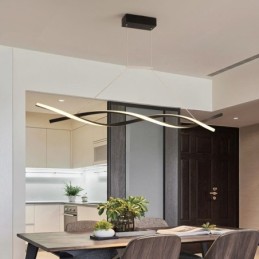 Luminária pendente moderna com design de torção, luminária suspensa para jantar