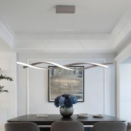 Luminária pendente moderna com design de torção, luminária suspensa para jantar