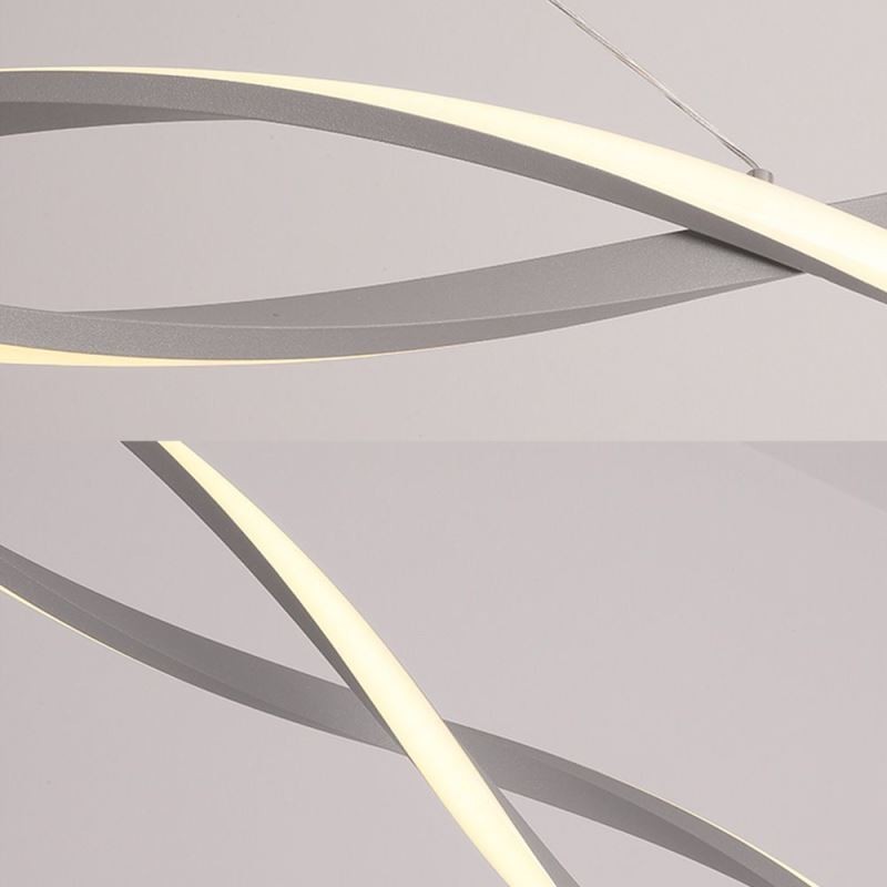 Luminária pendente moderna com design de torção, luminária suspensa para jantar