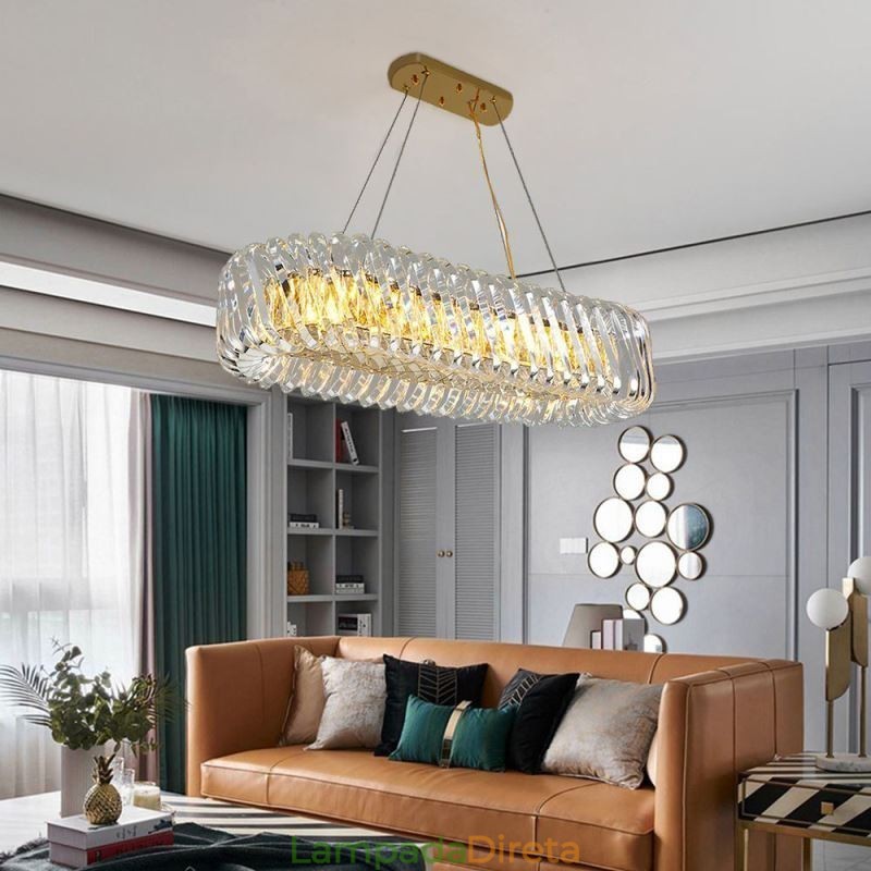 Lustre de vidro de luxo estilo europeu