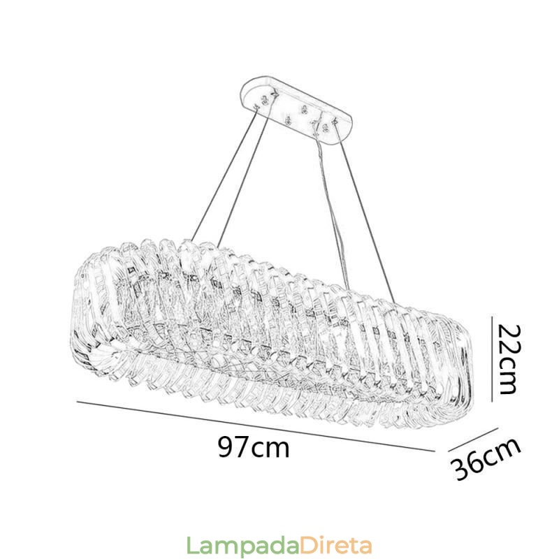 Lustre de vidro de luxo estilo europeu