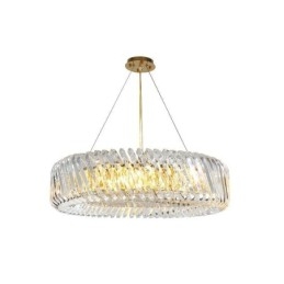 Luminária pendente europeia redonda de vidro para decoração