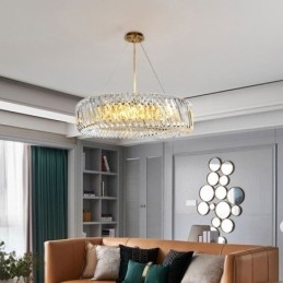 Luminária pendente europeia redonda de vidro para decoração