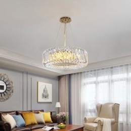 Luminária pendente europeia redonda de vidro para decoração
