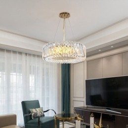 Luminária pendente europeia redonda de vidro para decoração