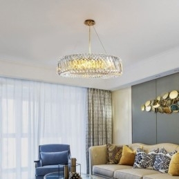 Luminária pendente europeia redonda de vidro para decoração