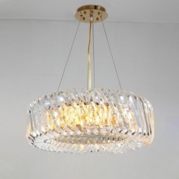 Luminária pendente europeia redonda de vidro para decoração