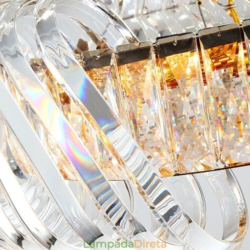 Luminária pendente europeia redonda de vidro para decoração