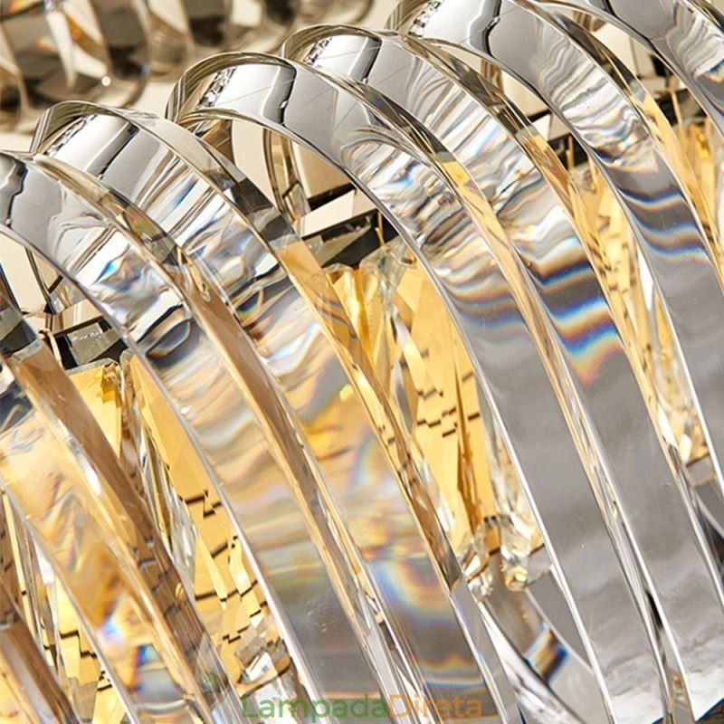 Luminária pendente europeia redonda de vidro para decoração