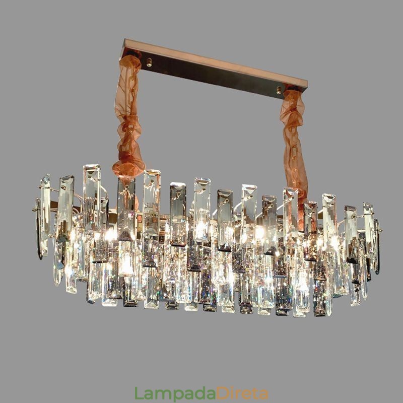 Lustre de vidro europeu, luminárias pendentes ovais