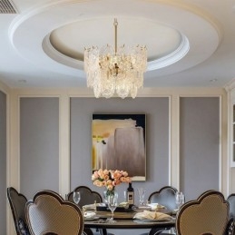 Luminária pendente de vidro moderna decoração bronze dourado lustre
