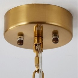 Luminária pendente de vidro moderna decoração bronze dourado lustre
