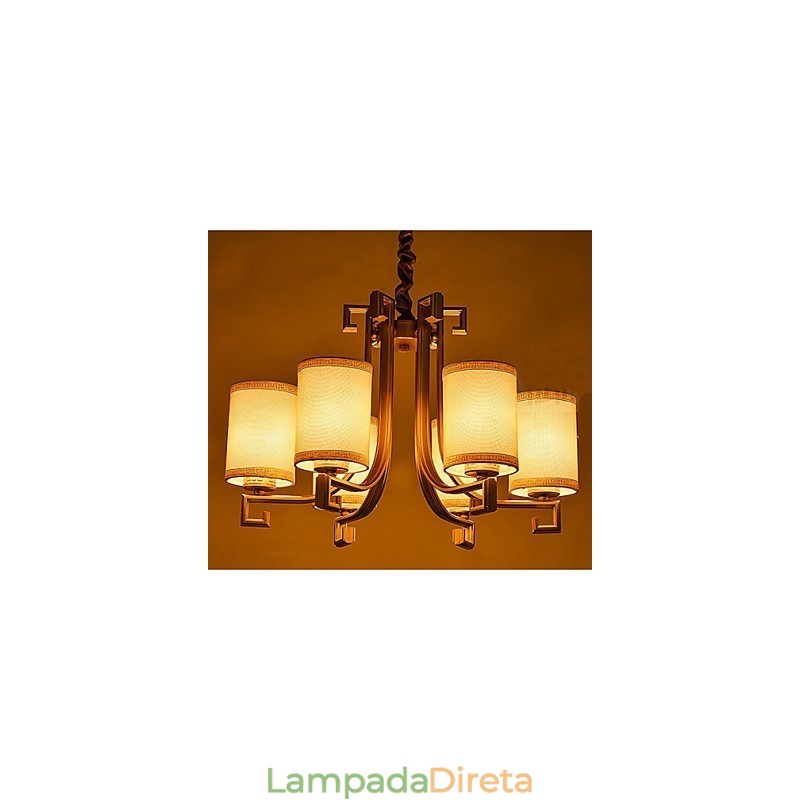 Lustre de estilo chinês Ferro Cobre Imitação Lâmpadas de Ar