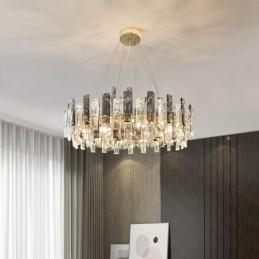 Lustre de vidro de luxo estilo europeu luz pendente