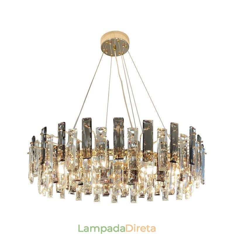 Lustre de vidro de luxo estilo europeu luz pendente