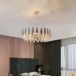 Lustre de vidro de luxo estilo europeu luz pendente