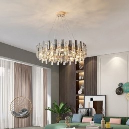 Lustre de vidro de luxo estilo europeu luz pendente