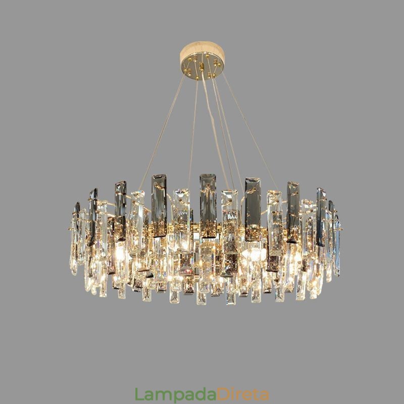 Lustre de vidro de luxo estilo europeu luz pendente