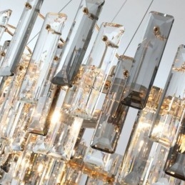 Lustre de vidro de luxo estilo europeu luz pendente