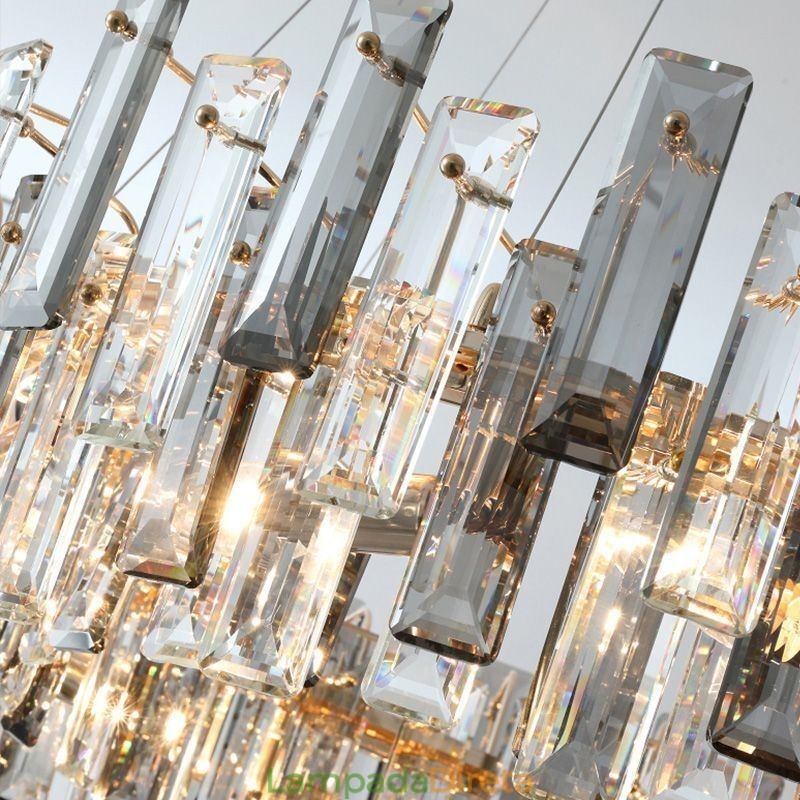 Lustre de vidro de luxo estilo europeu luz pendente