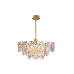 Luminária pendente de luxo decoração para casa lustre de vidro sala de estar
