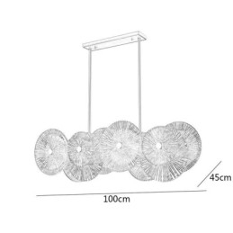 Lustre moderno Spark Disc, luminária pendente de vidro com fogos de artifício, decoração para casa, iluminação