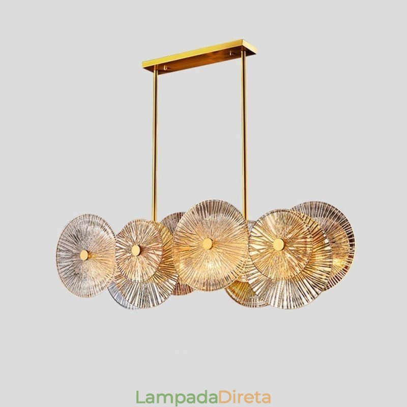 Lustre moderno Spark Disc, luminária pendente de vidro com fogos de artifício, decoração para casa, iluminação