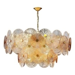Lustre moderno Spark Disc, luminária pendente de vidro Firework, iluminação para decoração de casa