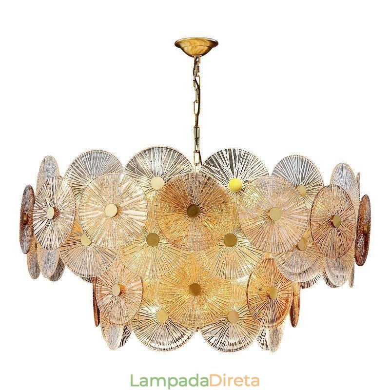 Lustre moderno Spark Disc, luminária pendente de vidro Firework, iluminação para decoração de casa