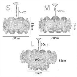 Lustre moderno Spark Disc, luminária pendente de vidro Firework, iluminação para decoração de casa