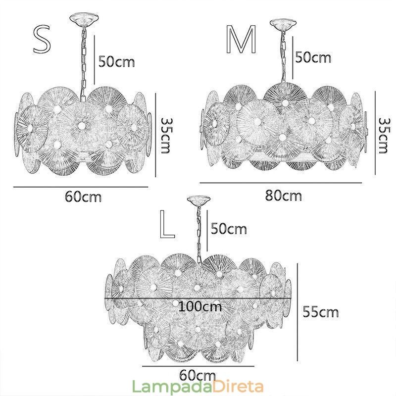Lustre moderno Spark Disc, luminária pendente de vidro Firework, iluminação para decoração de casa