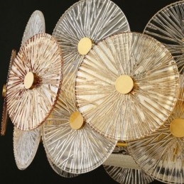 Lustre moderno Spark Disc, luminária pendente de vidro Firework, iluminação para decoração de casa