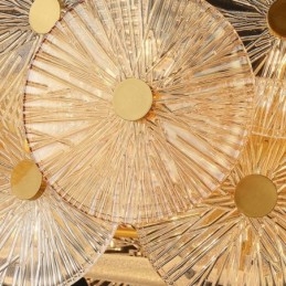 Lustre moderno Spark Disc, luminária pendente de vidro Firework, iluminação para decoração de casa