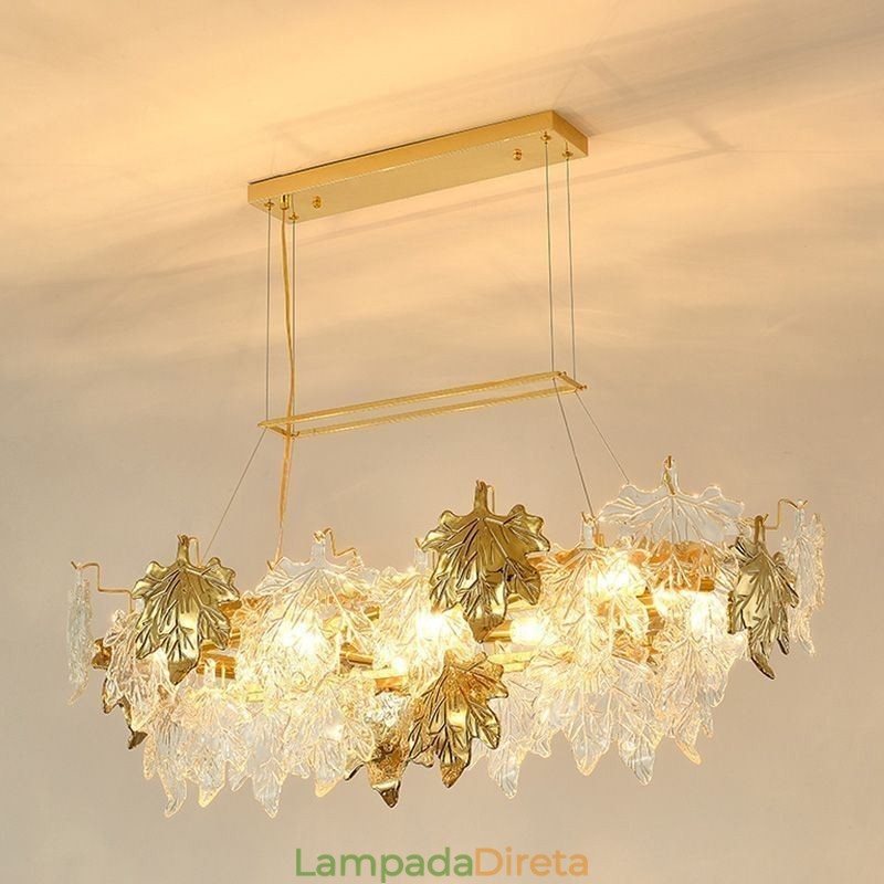 Folha de bordo pingente luz decoração para casa iluminação de vidro
