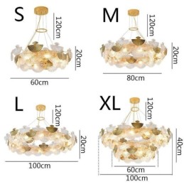 Lustre de vidro europeu pendurado em forma de leque