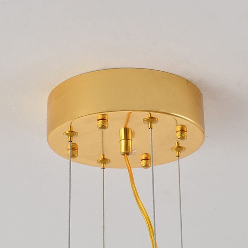 Lustre de vidro europeu pendurado em forma de leque