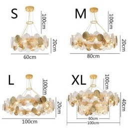 Lustre de vidro concha moderno luzes de jantar