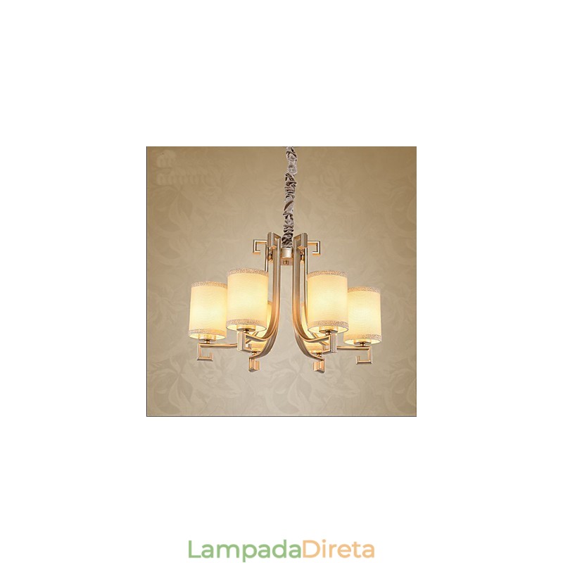 Lustre de estilo chinês Ferro Cobre Imitação Lâmpadas de Ar