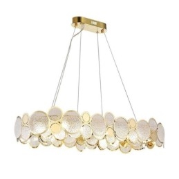 Lustre de vidro europeu criativo luz pendente de luxo