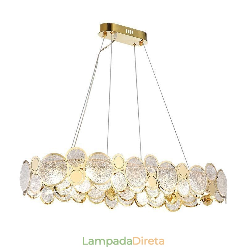 Lustre de vidro europeu criativo luz pendente de luxo