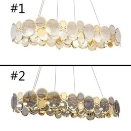 Lustre de vidro europeu criativo luz pendente de luxo