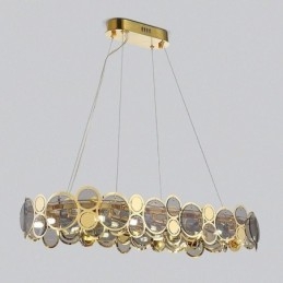 Lustre de vidro europeu criativo luz pendente de luxo