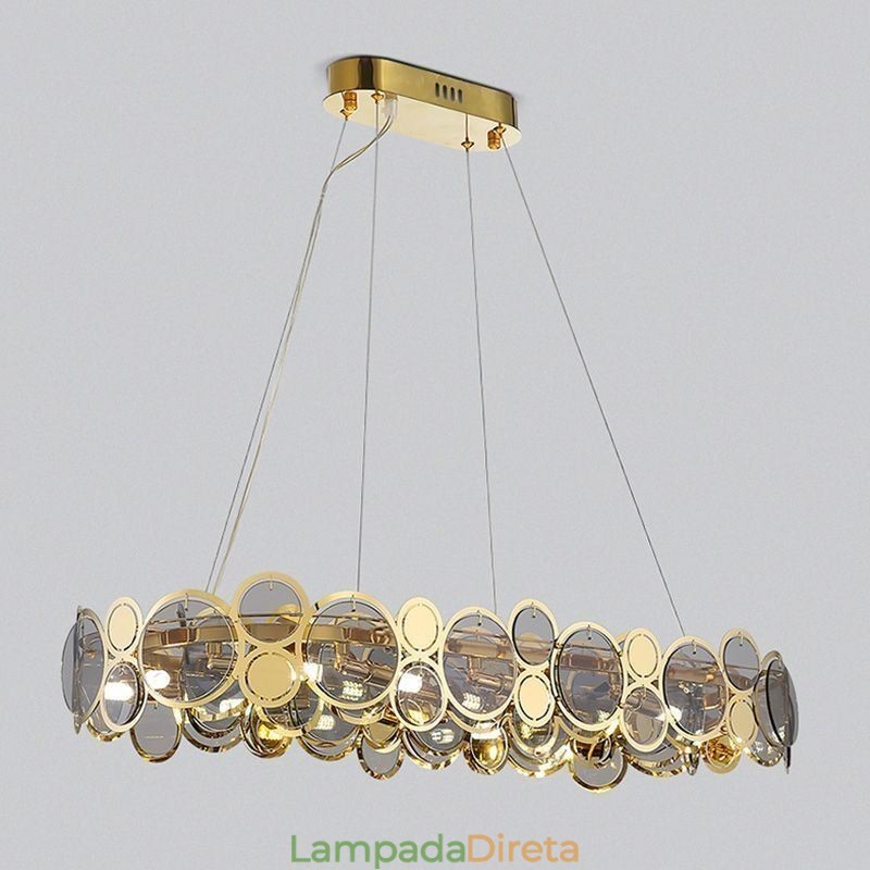 Lustre de vidro europeu criativo luz pendente de luxo