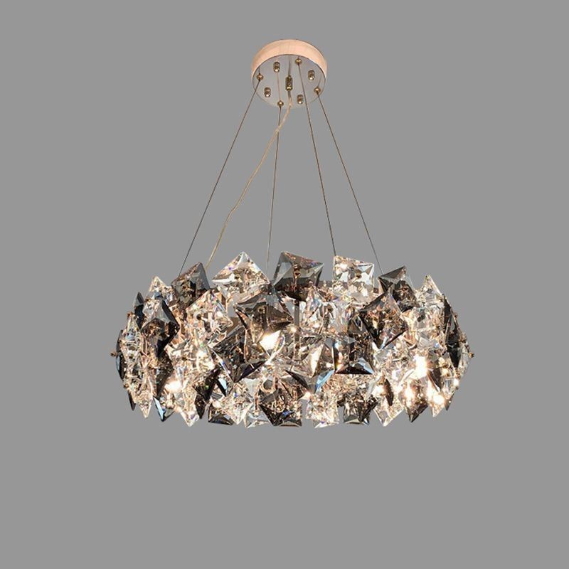 Lustre de vidro de luxo leve moderno e minimalista luminária pendente sala de estar