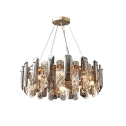 Luminária pendente de vidro europeia de luxo